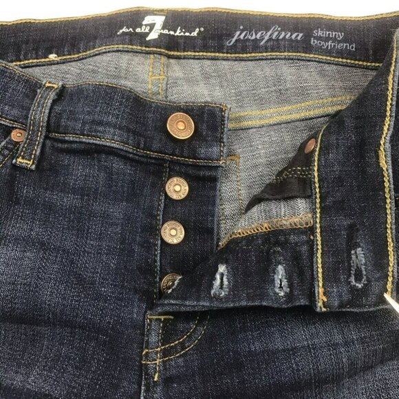 7 For All Mankind Josefina Skinny Boyfriend Jean Womans 25 - Picture 5 of 14